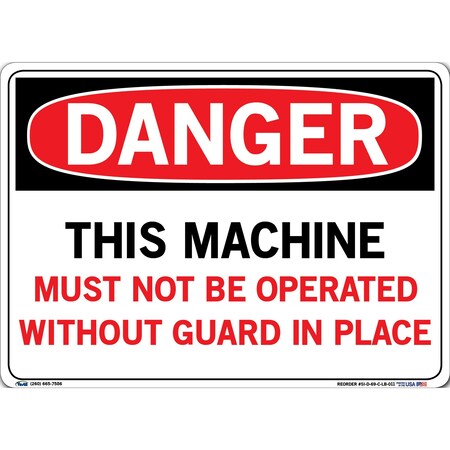 Vestil Vinyl Label Sign, 10-1/2" Height, 14-1/2" Width, Vinyl Label, Rectangle, English SI-D-69-C-LB-011